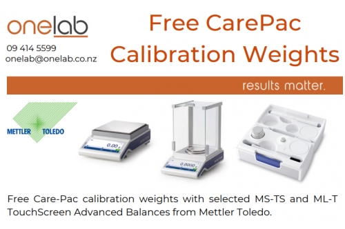 Free METTLER TOLEDO Weight Set with selected Balances  